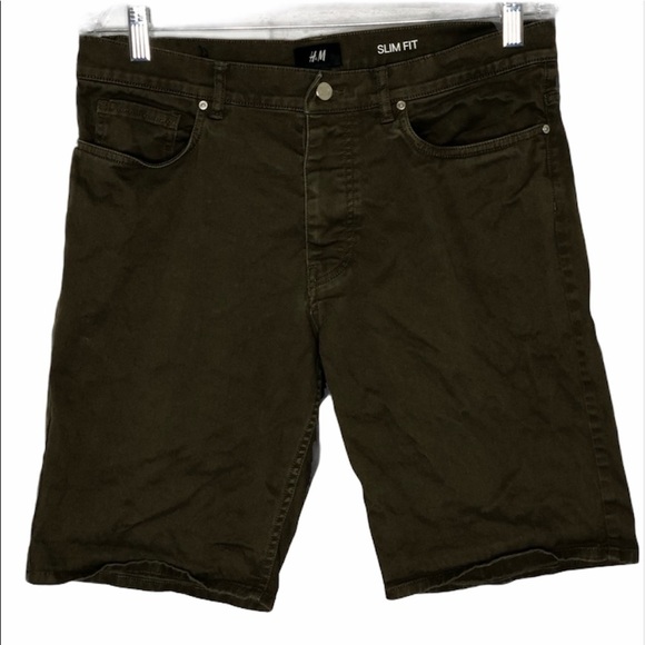 H&M slim fit brown shorts, size 31 - Picture 1 of 6